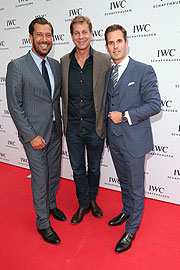 Henrik Ekdahl, Managing Director IWC Northern Europe, Thomas Heinze und CEO IWC Schaffhausen, Christoph Grainger-Herr  beim Exklusiven Grand Opening Event des neuen IWC Schaffhausen Boutique in München ©Foto: Gisela Schober/ Getty Images für IWC